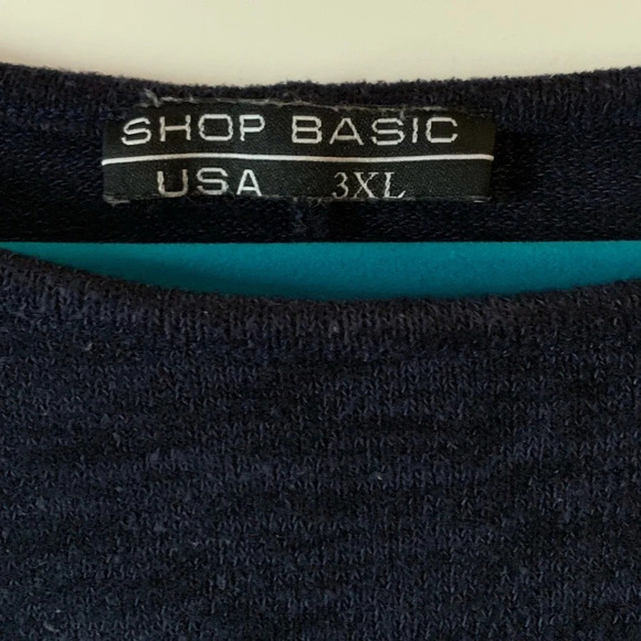 EUC 3X Heathered Navy Sweater Babydoll Tunic - Picture 6 of 7